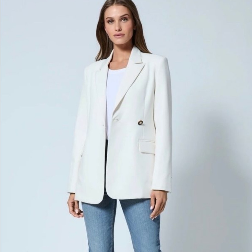 Adrienne Landau Women's Pearl Double Breasted‎ Blazer Size 2 MSRP $375